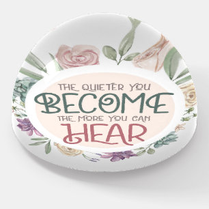 Inspirational Quote Floral Wreath Pastel Colors Paperweight