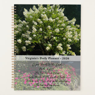 Inspirational Quote Flower Photo Daily Planner