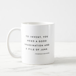 Inspirational Quote for Inventor Minimalist Style Coffee Mug