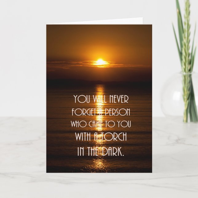 Inspirational Quote Friendship Card (Front)