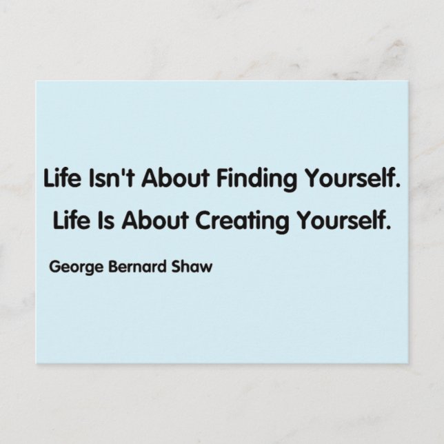Inspirational Quote - George Bernard Shaw Postcard (Front)