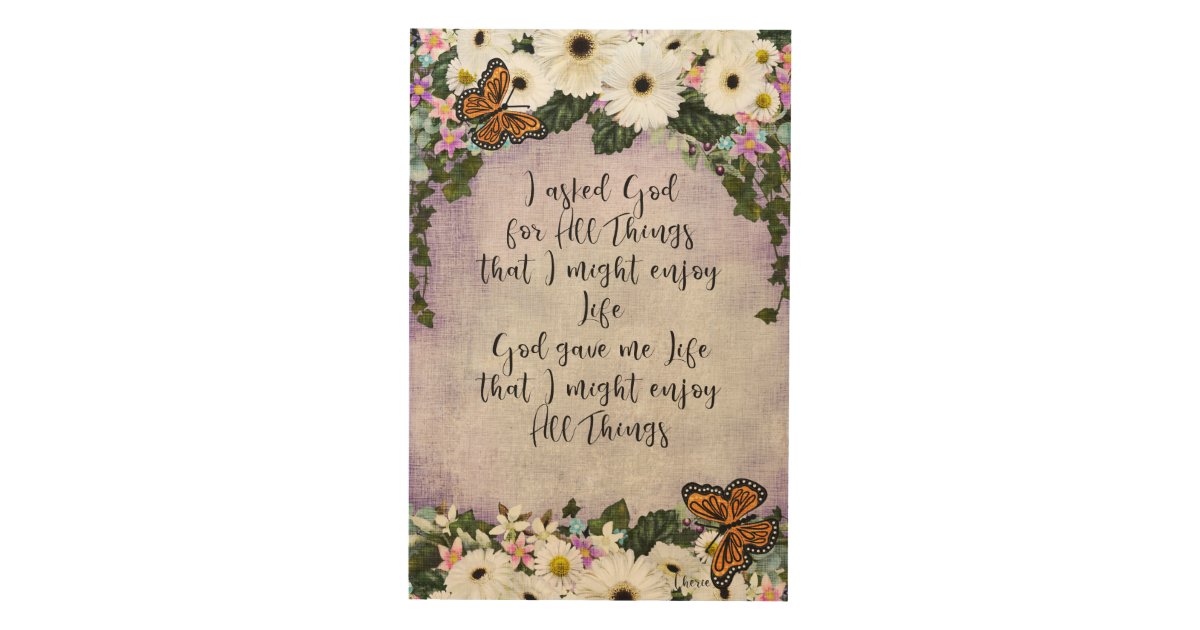 Inspirational Quote Gerbera Daisies Butterflies Wood Wall Art | Zazzle