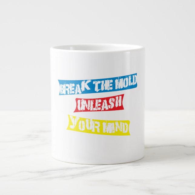 Inspirational quote giant coffee mug (Front)