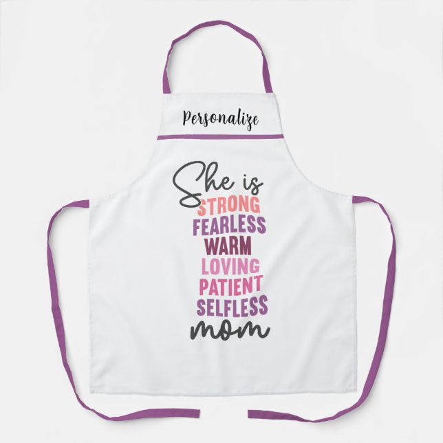 Inspirational Quote Gift for Mom Kitchen Apron (Front)