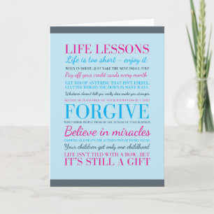 Inspirational quote greeting card