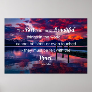 Inspirational Quote: Helen Keller  Poster