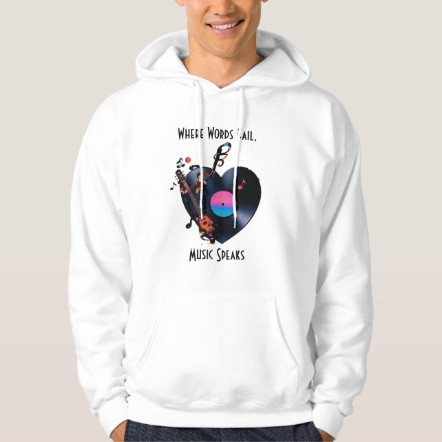 Inspirational Quote Hoodie for Music Lovers  (Front)