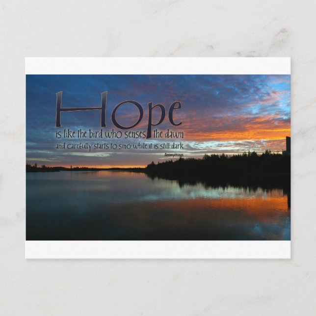 Inspirational Quote -- Hope Postcard (Front)