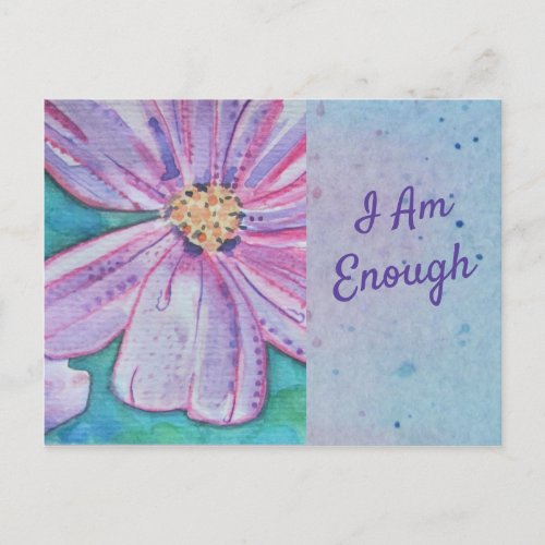 Inspirational Quote I AM ENOUGH Affirmation Card