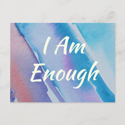 Inspirational Quote I AM ENOUGH Affirmation Card