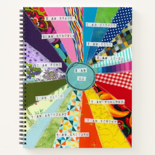 Inspirational quote I am   postive messages Notebook