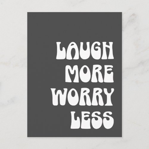 Inspirational Quote in Retro Typography in Black Postcard