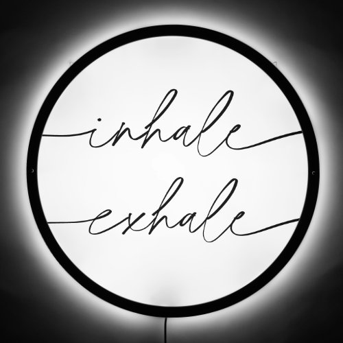 Inspirational Quote Inhale Exhale Yoga Massage LED Sign