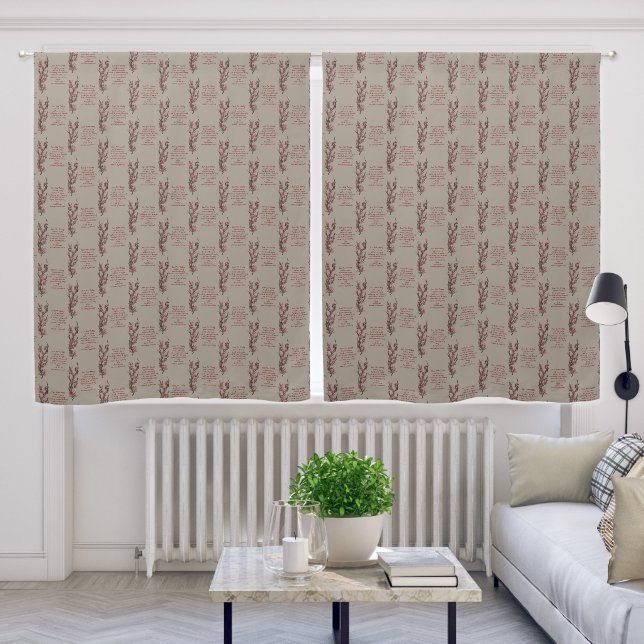 Inspirational Quote Just For Today Blackout Curtains (Living Room)