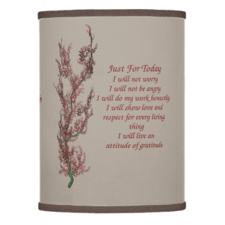 Inspirational Quote Just For Today Lamp Shade