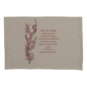 Inspirational Quote Just For Today   Pillow Case