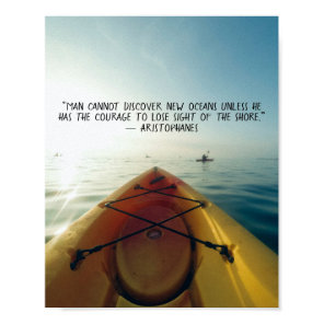 Inspirational Quote Kayak Poster