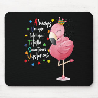 inspirational quote kids Autism Awareness Flamingo Mouse Pad