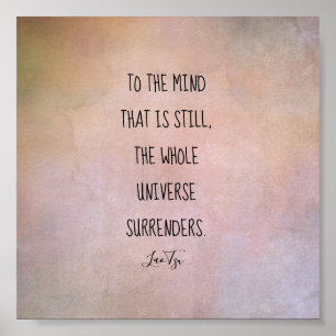 inspirational quote Lao Tzu distressed warm tones Poster