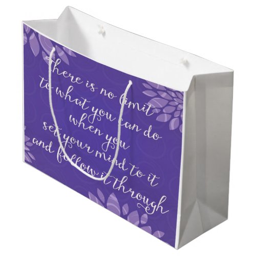 Inspirational Quote Large Gift Bag