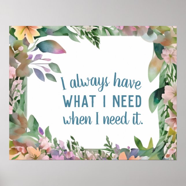 Inspirational Quote Law of Attraction Motivational Poster (Front)