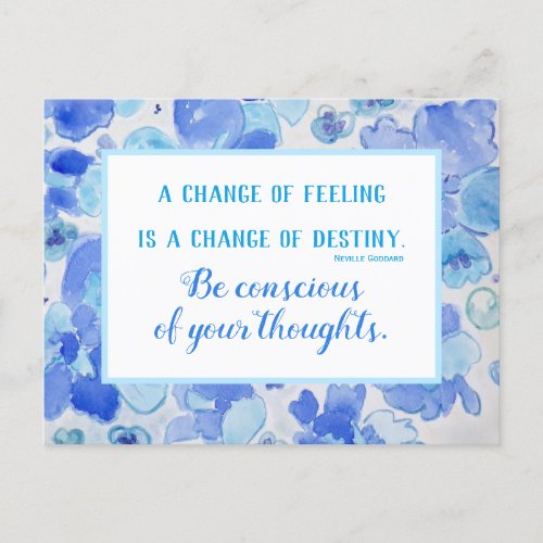 Inspirational Quote Law of Attraction Postcard