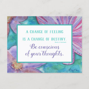 Inspirational Quote Law of Attraction Postcard