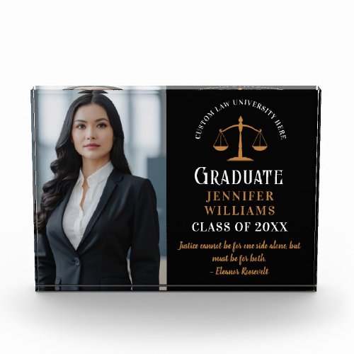 Inspirational Quote Law School Graduation Photo Block