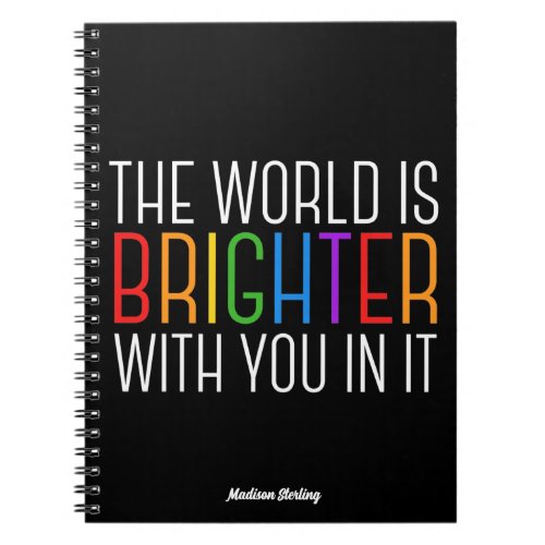 Inspirational Quote Mental Health Encouragement Notebook
