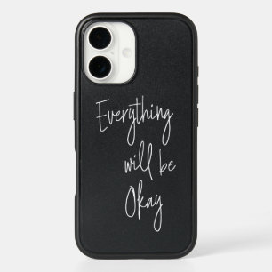 Inspirational Quote Minimalist Black White Script iPhone 16 Case