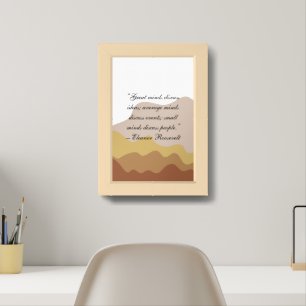 inspirational quote minimalist design framed art