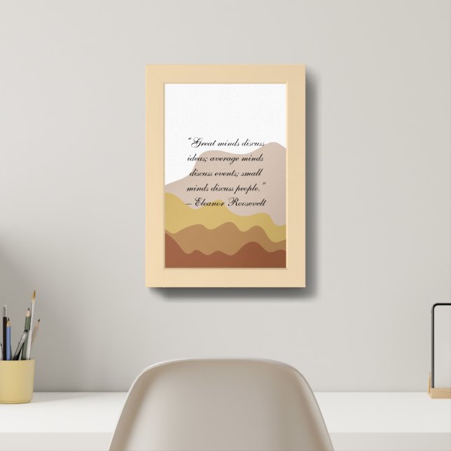 inspirational quote minimalist design framed art (Home Office)