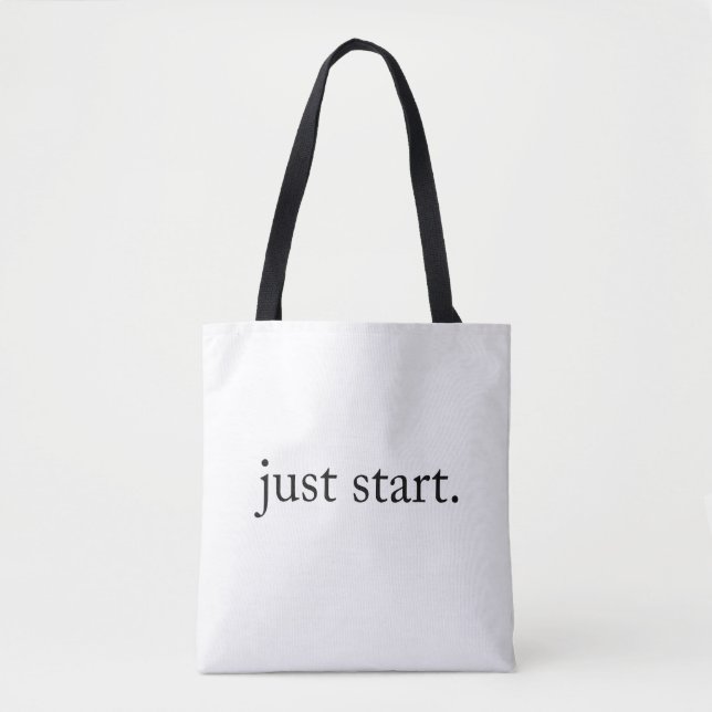 Inspirational Quote Minimalist Tote Bag (Front)