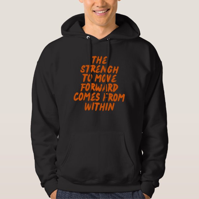 Inspirational Quote Minimalist Typography Hoodie (Front)
