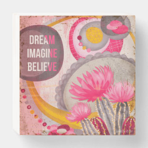 Inspirational Quote Modern Wall Art Wooden Box Sign