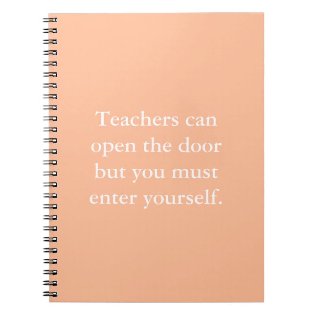 Inspirational Quote Motivational Teaching Notebook (Front)