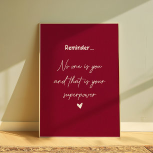 Inspirational Quote Motivational Wall Art Poster