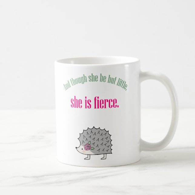Inspirational Quote Mug Cute Hedgehog Mug for Her (Right)