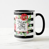 Inspirational Quote Mug - Do What You Love Roses
