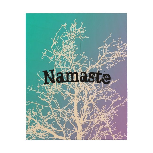 inspirational quote namaste nature art on wood (Front)