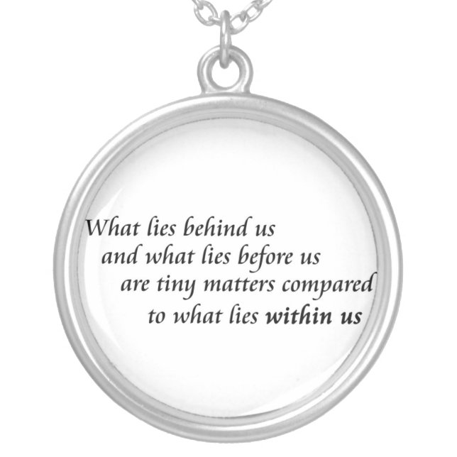 Inspirational quote necklaces unique courage gifts (Front)