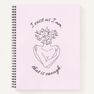 Inspirational quote notebook, motivational journal