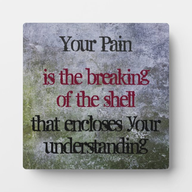 Inspirational Quote on a Grunge Style Texture Plaque (Front)