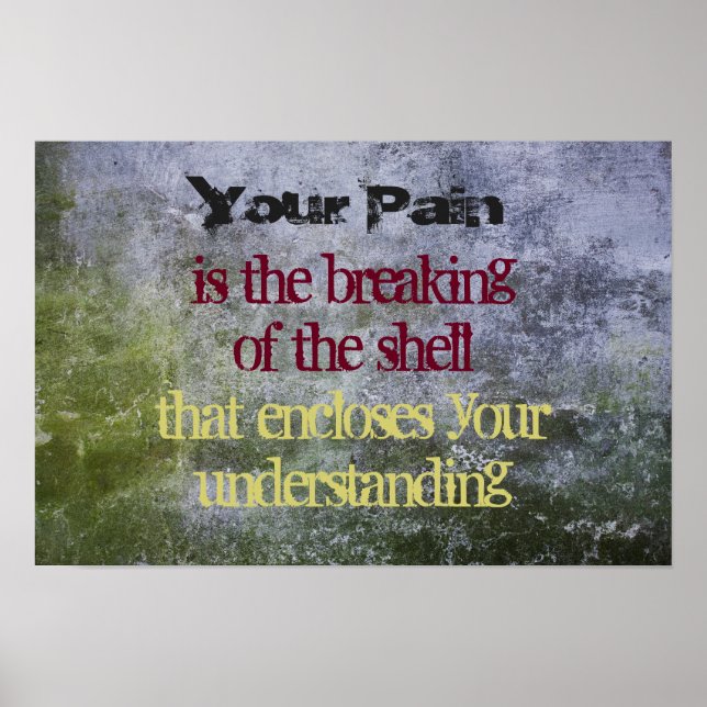 Inspirational Quote on an Old Stone Texture Poster (Front)