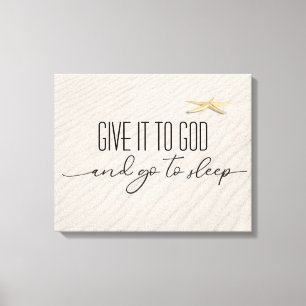 Inspirational Quote On  Beach Sand Canvas Print