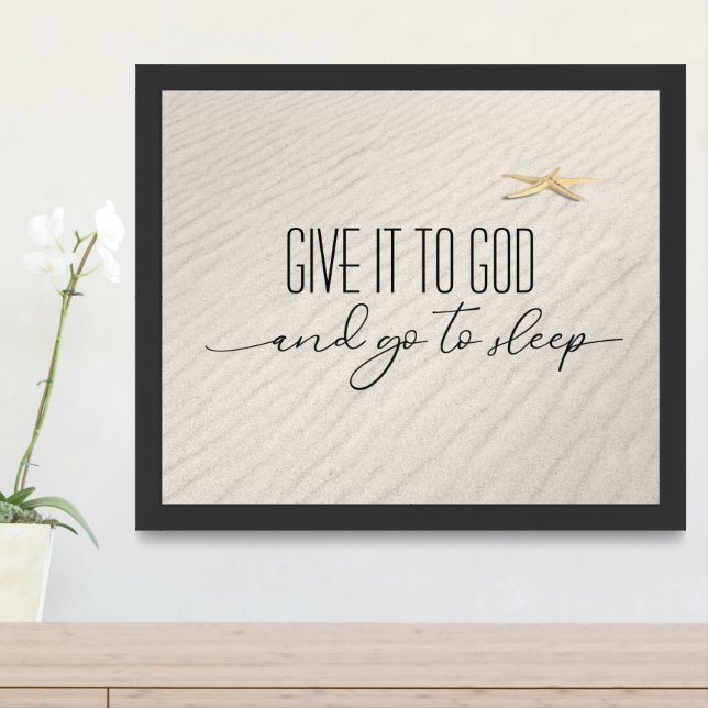 Inspirational Quote On  Beach Sand Framed Art (Entryway)