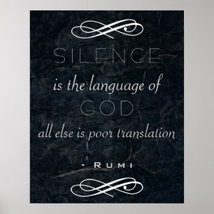 Inspirational Quote on God by Rumi Poster