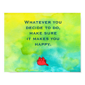 Inspirational Quote on Happiness Poster
