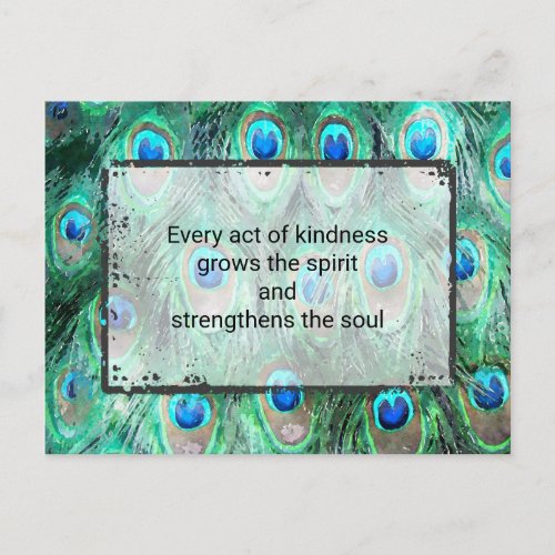 Inspirational Quote On Kindness Spirit And Soul Postcard