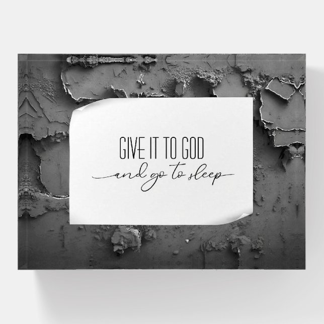 Inspirational Quote On Texture Paperweight (Front)